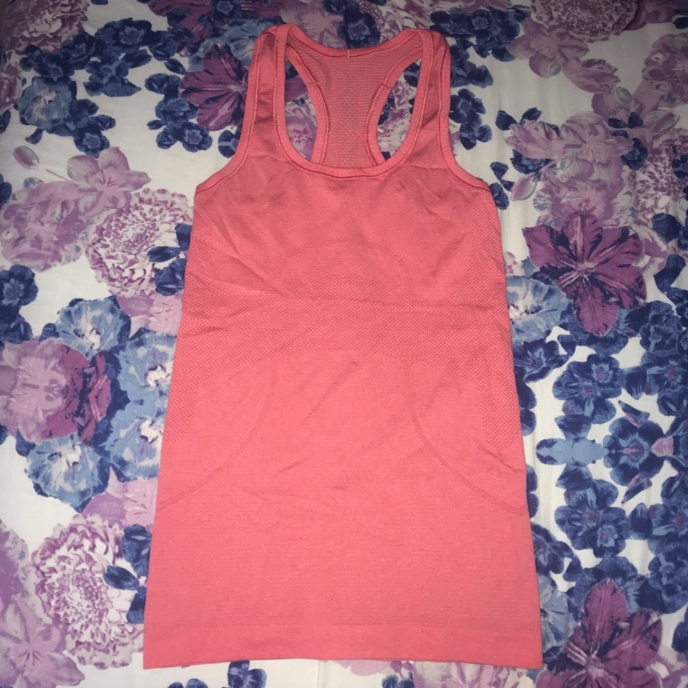 Lululemon swiftly tech racerback tank peachy coral